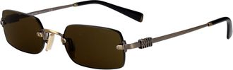 Miu Miu Womens Sunglasses Old Gold Metal