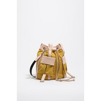 Bimba & Lola Small Cotton Bucket Bag in Oil at Nordstrom