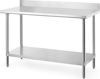 OEM Mesa De Pared Budget Line Con Estante Y Borde Atornillado 140x60x95 Cm