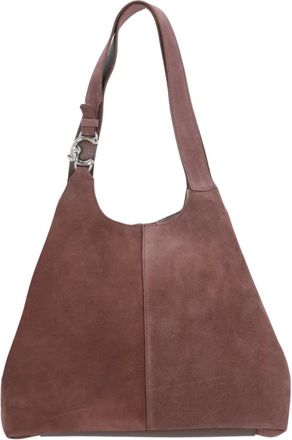 Coccinelle C-Easy Suede Tote - Dames - Tassen - Rood - Maat: ONE Size Su&egrave;de