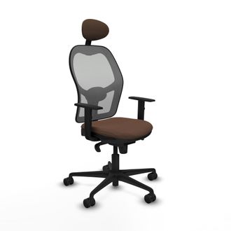 Piqueras y Crespo Silla De Oficina Con Cabecero Jorquera Piqueras Y Crespo 1d036n1 Gris Marr&oacute;n Oscuro