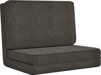 vidaXL Silla De Suelo Plegable De Tela Gris Oscuro Vidaxl