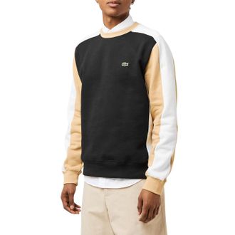 Lacoste Heren Sweatshirt Kleurblok (Zwart)