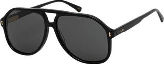 Gucci Zonnebrillen - Heren - Zonnebrillen - Zwart - 60 MM - Accessoires