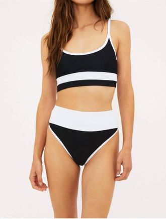 Beach Riot Eva Top In Black/white