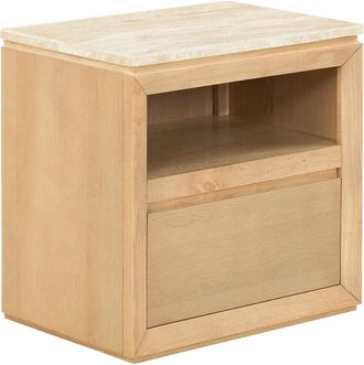 Safavieh Couture Alaura Travertine Top Nightstand