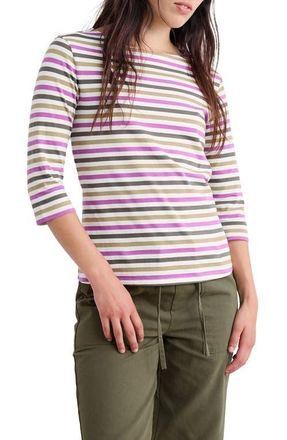 Seasalt Cornwall Sailor Stripe Organic Cotton Top in Tri Mini Cornish Fennel at Nordstrom, Size 12 Us