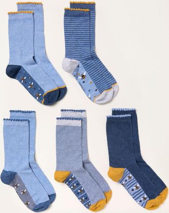 Fat Face FatFace Blue Bee 5 Pairs of Socks