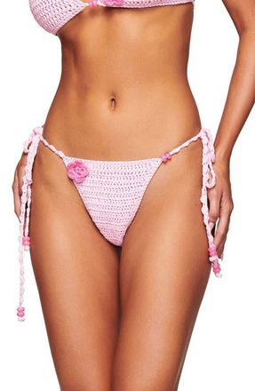 I.AM.GIA Lanai Crochet Bikini Bottoms in Baby Pink at Nordstrom, Size X-Small