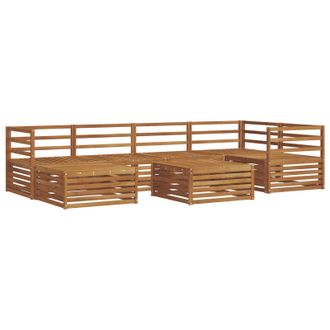 vidaXL Conjunto De Sof&aacute;s De Exterior 7 Uds. Natural Vidaxl