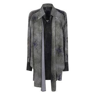 Ziggy Chen Drape Long Shirt - Dames - Blouses & Shirts - Veelkleurig - Maat: 2XS