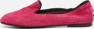 Tod's Tods Pink Suede Smoking Slippers