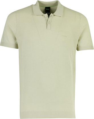 HUGO BOSS BOSS Green poloshirt groen structuur katoen