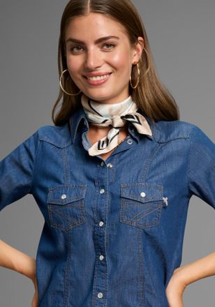 Laura Scott Nickituch LAURA SCOTT, Damen, schwarz (creme, schwarz), Web, Polyester, bedruckt, gebl&uuml;mt, gemustert, Modet&uuml;cher Nickituch, mit grossem Milfleur Muste