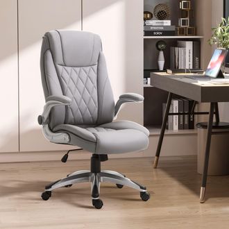 Vinsetto Executive Office Chair Sleek Ergonomic 360 degree Headrest Adjustable in Grey