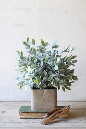 Kalalou Artificial Sage Bush In A Square Pot
