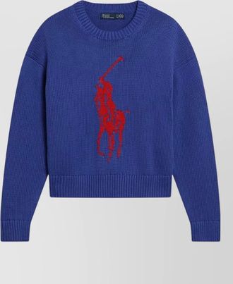 Polo Ralph Lauren logo intarsia sweater crew neck knit