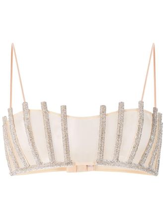 NU&Eacute; Bralette verfraaid met stras - Beige