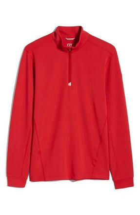 Cutter & Buck Traverse Stretch Quarter Zip Pullover in Red at Nordstrom, Size Xxx-Large
