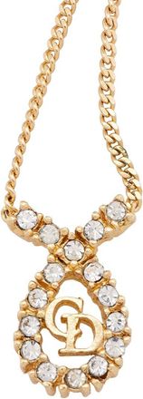 Dior Vintage Crystal Teardrop Necklace (Authentic Pre-Loved)