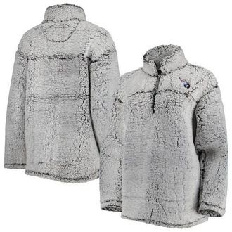 G-III 4Her by Carl Banks Womens G-III 4Her by Carl Banks Gray Tennessee Titans Sherpa Quarter-Zip Jacket at Nordstrom, Size Xx-Large