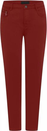 C.Ro Slim-fit jeans - Dames - Slim Fit Jeans - Rood - XL - Katoen - Jeans