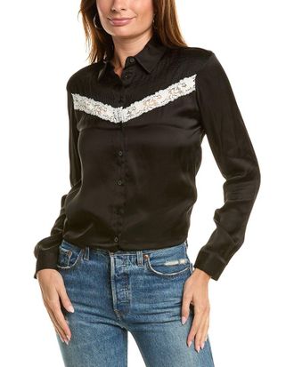 The Kooples Lace Trim Blouse