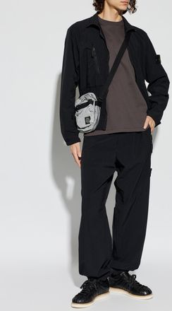 Stone Island T-shirt With Embroidered Logo, Mens, Grey