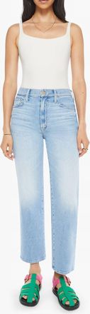Mother Rambler Zip Ankle Jeans In Look Ma No Hands