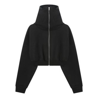 Entire studios Zip-throughs, female, Black, Size: XL Zip Cardigan Sweatshirt