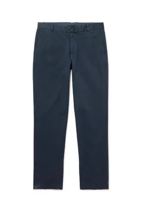 Sunspel Straight-Leg Cotton-Blend Twill Chinos