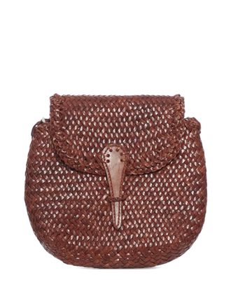 Dragon Diffusion mini City woven leather cross body bag - women - Buffalo Leather - OS - Brown