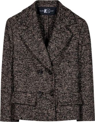 Luisa Cerano Tweed Blazer Jas - Dames - Blazers - Veelkleurig - XL - Tweed - Jassen