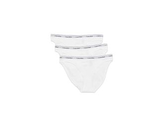 Calvin Klein Underwear Icon Logo Bikini 3-Pack Womens Underwear White/White/White : MD (US 8-10), Cotton/Elastane