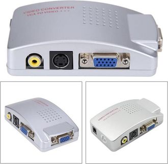 Trade Shop Trade Shop - Convertitore Adattatore Video Da Vga Femmina A Rca S-video Vga Femmina Qy-v01