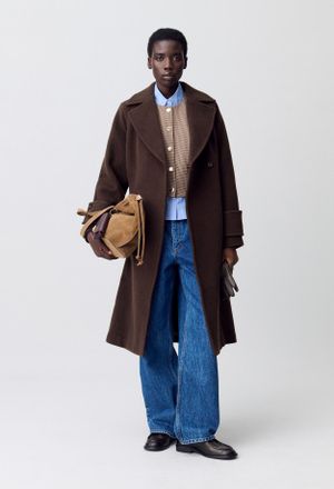 Claudie Pierlot Belted Long Coat