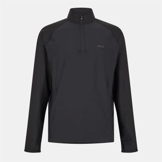 HUGO BOSS Heren Regular Raglan Active Sweatshirt (Zwart)