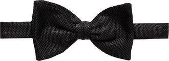Eton Solid Silk Blend Bow Tie in Black at Nordstrom