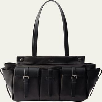 Prada Buffalo Leather Shoulder Bag