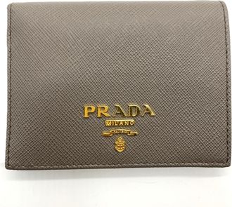 Prada Grayish Saffiano Wallet (Bi-Fold) (Pre-Owned)