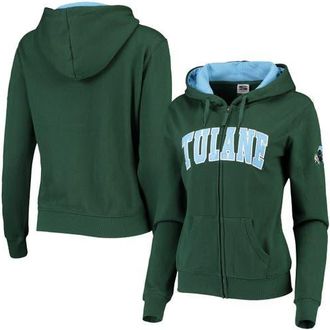 Colosseum Womens Green Tulane Green Wave Arched Name Full-Zip Hoodie at Nordstrom, Size Xx-Large