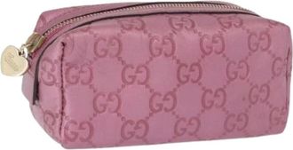 Gucci Pre-owned Bags, female, Pink, Size: ONE SIZE Pre-owned Vintage Leather Bag