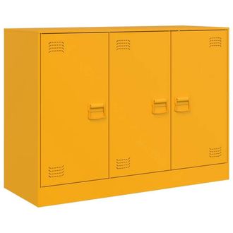 Berkfield Home Sideboard Mustard Yellow 99x39x73 cm Steel | Size: 99 x 39 x 73 cm