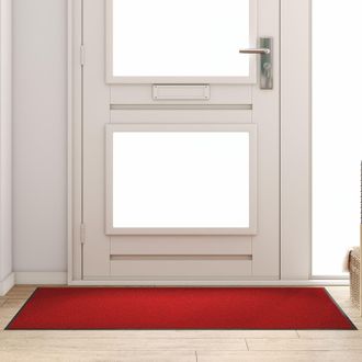 Berkfield Home Rectangular Red Door Mat 90x150 cm | Size: Medium