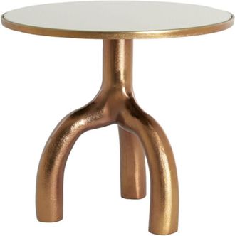 Light & Living Light&living - Mesa Auxiliar Mello Brillo Marr&oacute;n-bronce Con