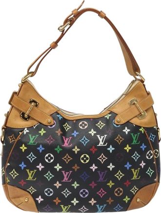 Louis Vuitton Greta Black Canvas Shoulder Bag (Pre-Owned)