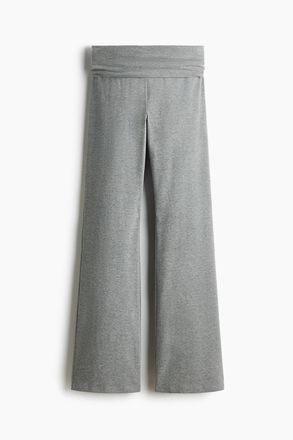 H&M Baumwollhose mit Umschlagbund - Graumeliert
