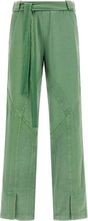 The Attico Light American Fleece Pants - Dames - Wijde Broeken - Groen - XS - Katoen - Broeken