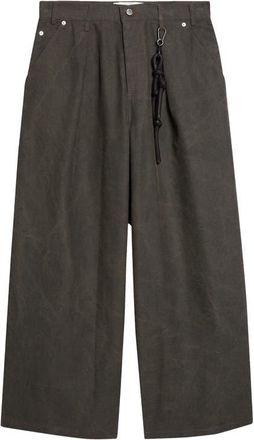 Song for the Mute Superbaggy Cotton Moleskin Wide Leg Pants in Black at Nordstrom, Size 30 Us