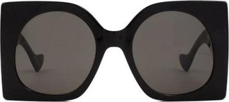 Gucci GG1254S001 Logo-Embellished Sunglasses - Black